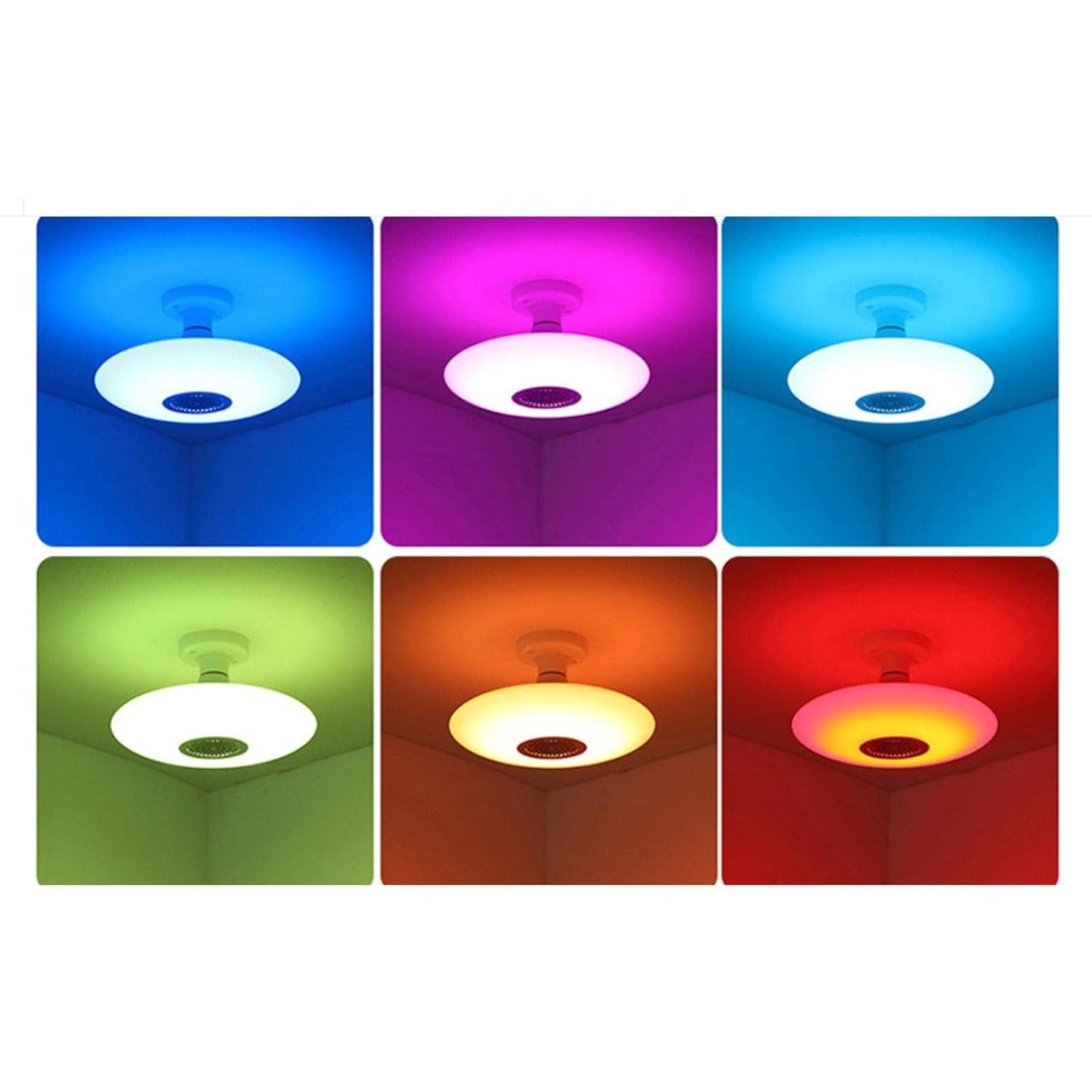 VMS INDIA UFO RGB Smart Bulb LED Light Remote Bluetooth Music Play Lamp for Home S